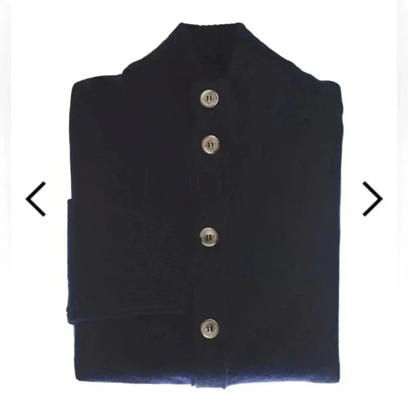 Thomas Dean 100% lambswool Navy Blue Cardigan Sweater - Picture 6 of 8